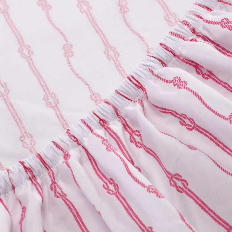 Microfiber Striped Sheet Set, Pink, Twin Sheet Set + Fitted Sheet + 2 Pillowcases