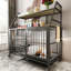 Grande cage en fer pour animaux - avec rangement sur roulettes, et pratique, beige, 50,08 po H, 24,15 W, 36,08 P Fonction de rangement, Exquis, P, H-1441974722-1441974724