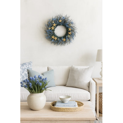 Beachy Handcrafted Dried Mixed Assortment Wreath