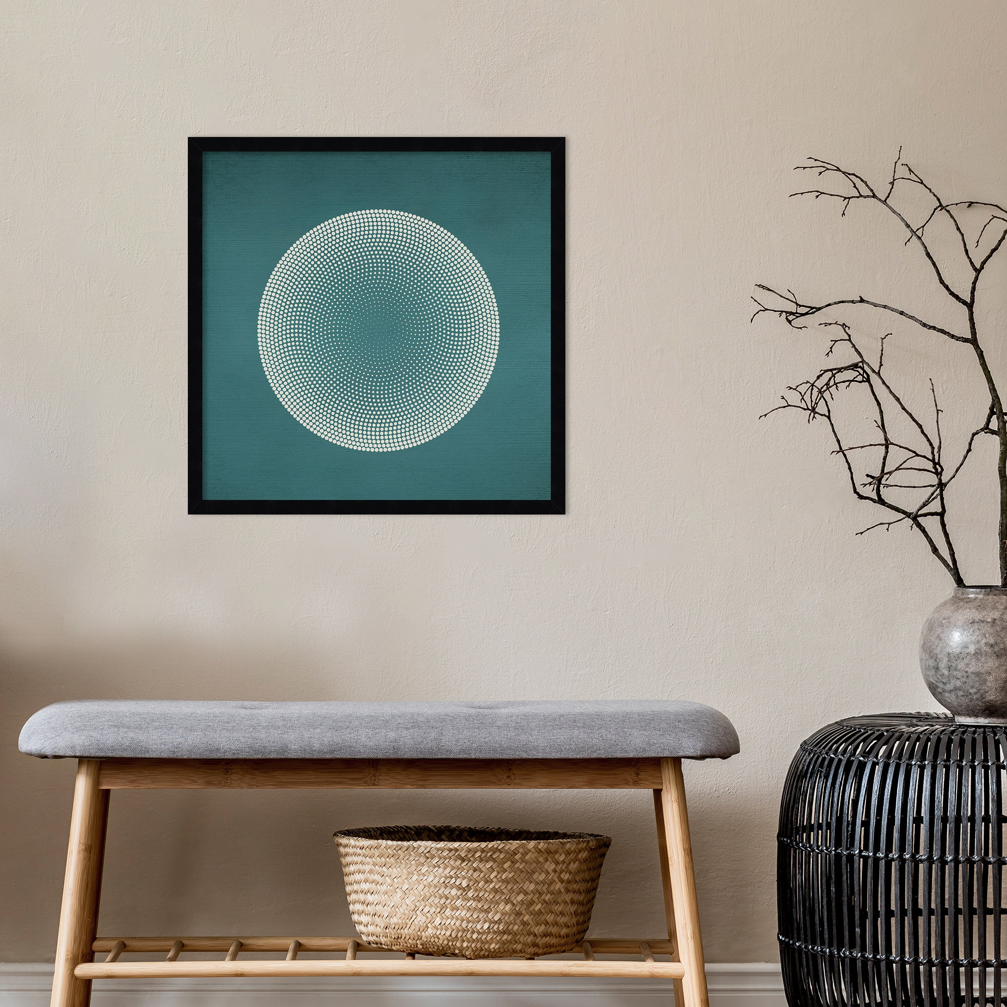 Circles by Incado, Black, 21" H x 21" W x 1" D
