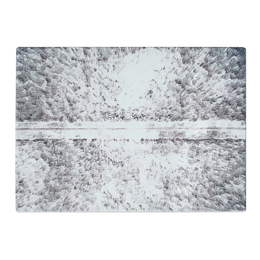 Tempered Glass a Forest Road in Sweden Chopping Board