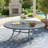 8-Person Patio Dining Set with 60" Round Dining Table and 8 Swivel PVC-coated polyester Chairs-447672194