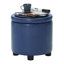 Repose-pieds de rangement rond en similicuir de 15,75 po avec couvercle réversible Ahl Arsy-1156217817