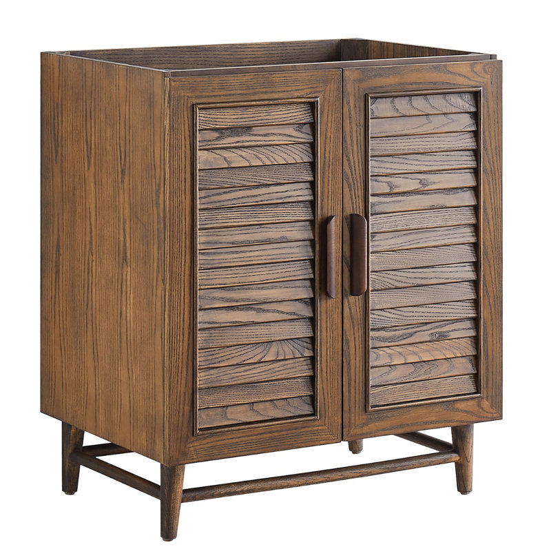 Lowell 36" Freestanding Standard Single Bathroom Vanity with Top, 30", Pure White Quartz