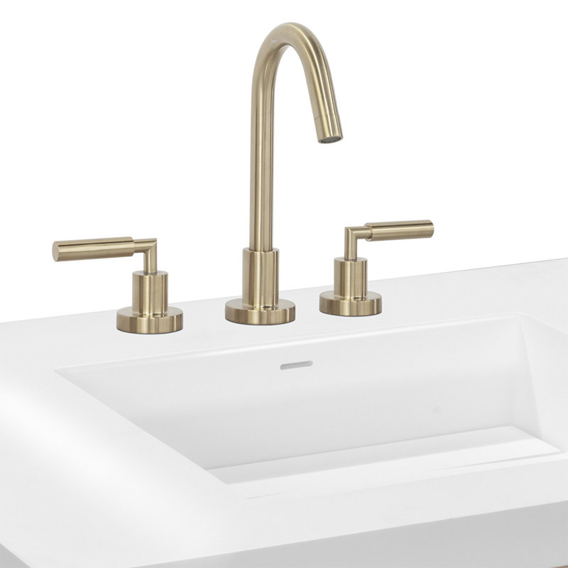 Pronto 36'' W Single Vanity, Ash Gray, 3 Hole - 8" Centers, Gloss White