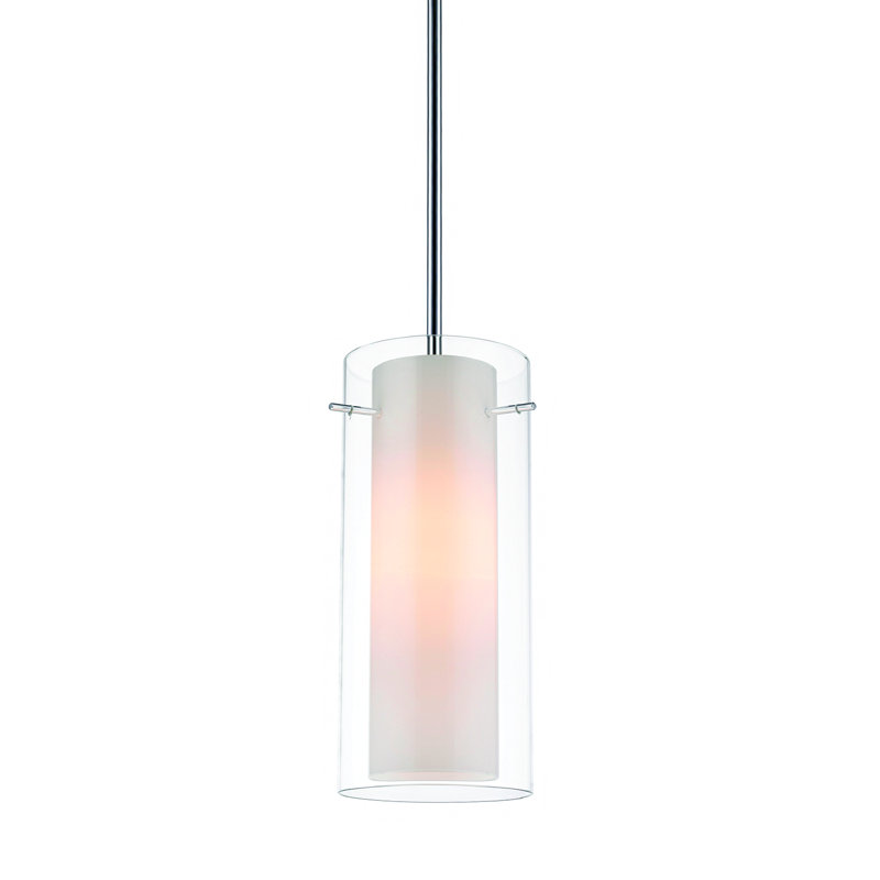 Luminaire suspendu cylindrique à 1 lumière