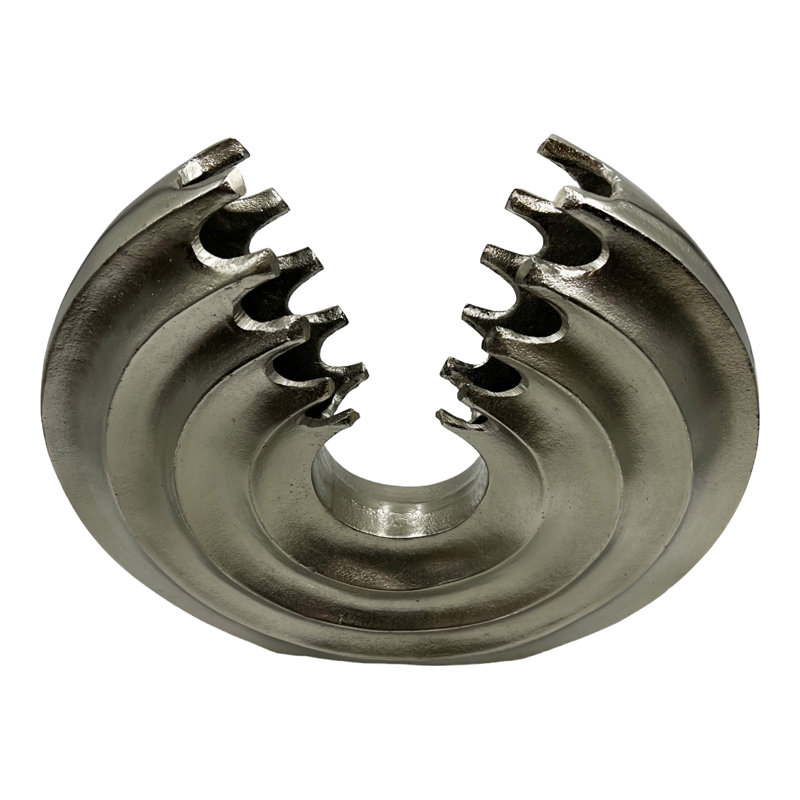 Khairun Handmade Aluminum Table Sculpture, Silver