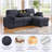 Ebern Designs 91inch Upholstered Pull Out Sleeper Sectional Sofa With Convertible Storage Chaise-667983469