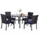 Alyah Rectangular 4 - Person 44" Long Dining Table with Cushions
