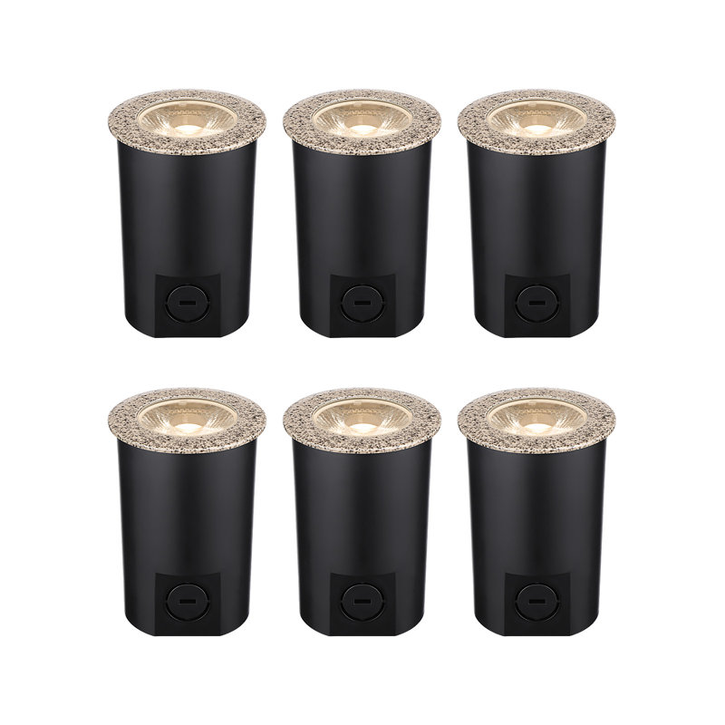 LED Low Voltage Metal Well Light In Ground Landscape Light IP67 Waterproof, Pebble Grey