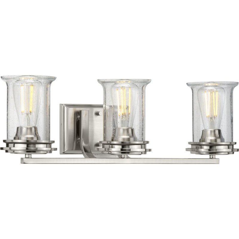 Éclairage pour meuble-lavabo à intensité variable Nedmond, Nickel brossé