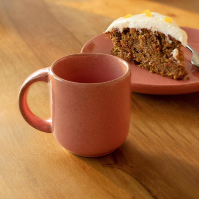 8.5 OZ Ceramic Peach Coffee Mug