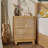 Fayola Farmhouse Brown 2 Drawers Nightstand with Ring Pattern-1925083650