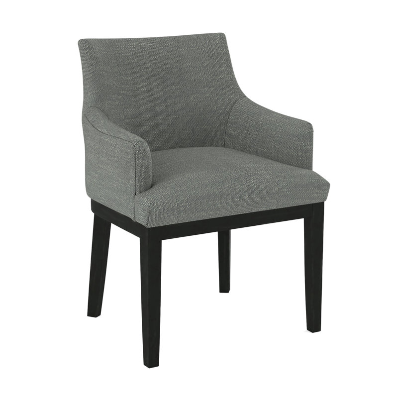 19'' H Upholstered Armchair, Black, Applause Porpoise