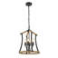Divid 4-Light Modern Farmhouse Lanter Chandelier