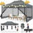 15 Ft. W x 10 Ft.DHeavy Duty Canopy Tent, Pop up Gazebo with Netting Screened-100081948