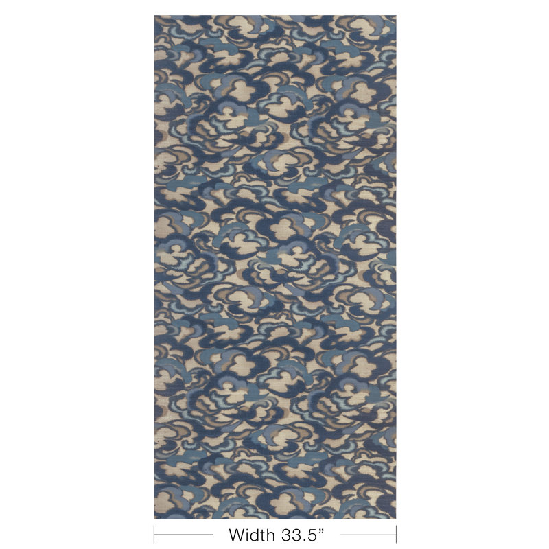 Celeste Stratus Abstract Cellulose Blend Roll, Sky/Lapis