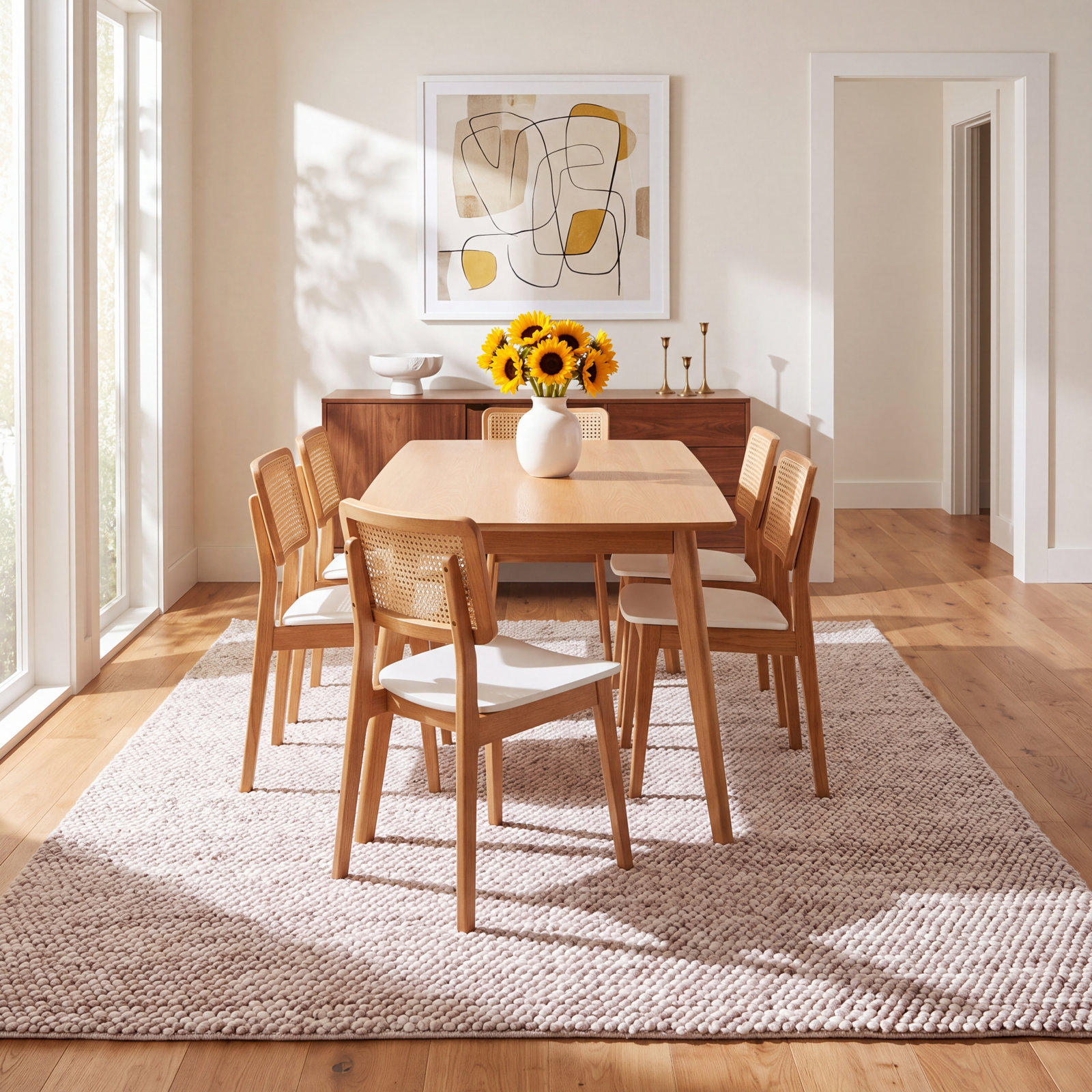 Danie Gray Ivory Hand-Woven Rug, Rectangle 9' x 12'