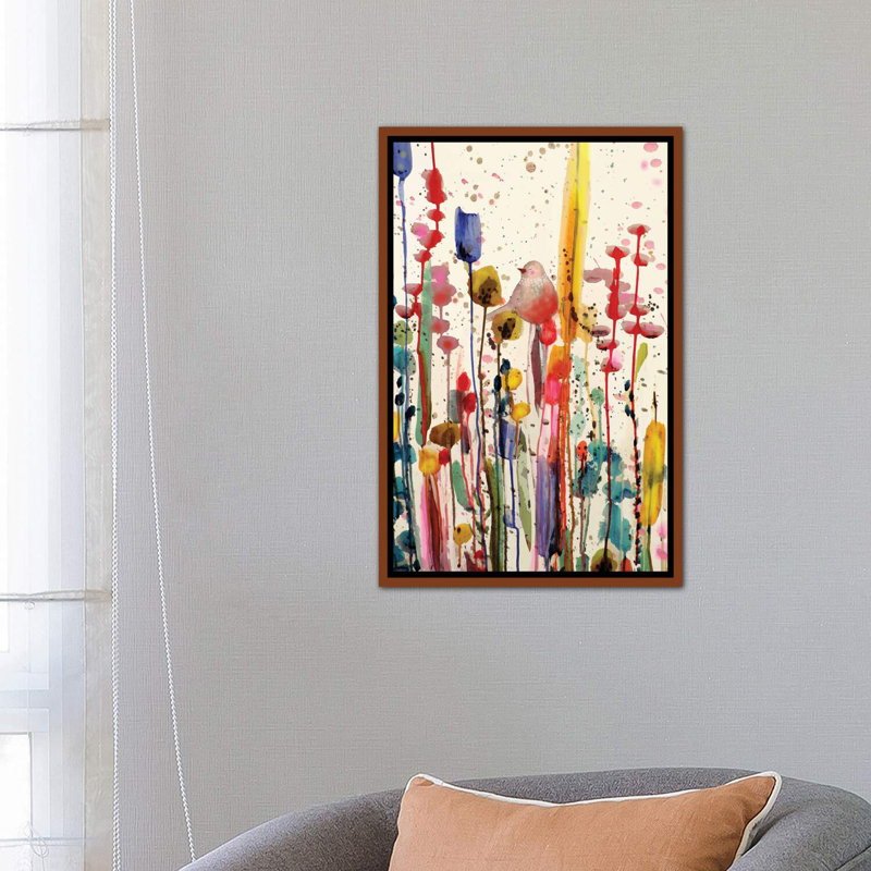 «Ce doux matin» par Sylvie Demers - reproduction d'art, H 26 po x l 18 po x 1,5 po, Cadre flottant brun