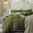 Waffle Weave Duvet Cover Set Cotton and Linen Blend Textured-112602235-110476436