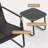 2 Person Outdoor Seating Set with Weather Resistant Frame and Durable Mesh Fabric 3 Piece Set-113688887