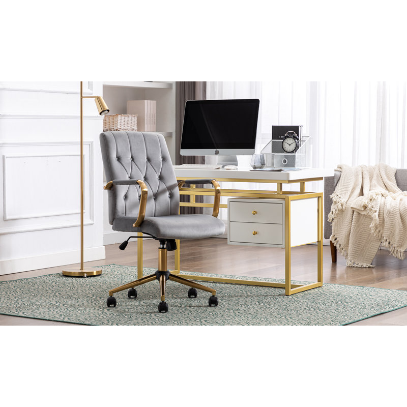Chaise de bureau Jaycie, Gris
