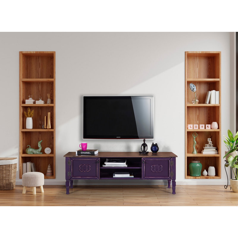 Keikei Unfinished TV Stand, Purple