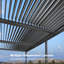  17,5 pi L 11,4 pi. Pergola grise à persiennes en aluminium