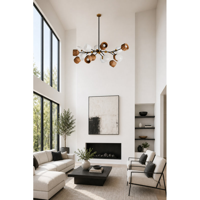 Mirielle 16 - Light Steel Dimmable Modern Linear Chandelier