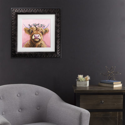 Framed Wall Art - Lucia Stewart ‘Grace of The Glen’ Wall Decor with Matted Frame - Living Room, Kitchen, and Bathroom Art  - 16x16