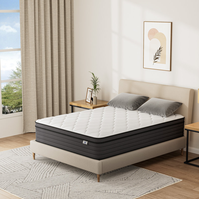 8''/10''/12'' Medium Hybrid Mattress with Pocket Springs, Mattress In A Box, OEKO-TEX® Certified, 8", Full