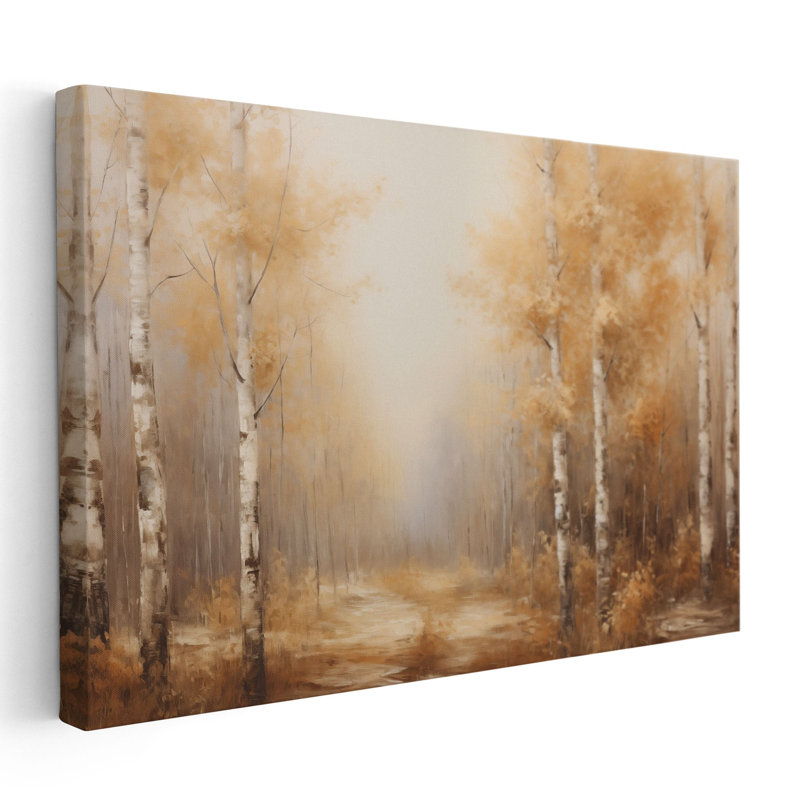 Reproduction d'art rustique aux bords rustiques de la nature, Toile tendue, H 40 po x l 60 po x P 1,25 po