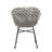 Black Patio Seat : Woven Finish, Faux And Metal Modern Dining Chair: Design. Frame, Black. 23.96"d X 25"w 31.5"h, 10.86 Lb