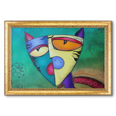 Celestial Cat-Laura Barbosa-Toile encadrée sur mesure