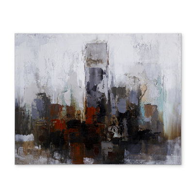 Obscure Buildings Brown Abstract Polyester Placemat - Home Decor