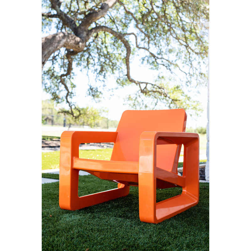 Deck Outdoor Lounge Chair, Vintage Orange