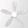 Damecia 42" 5-Blade Matte White 6-Speed Adjustable LED Ceiling Fan Light with Remote Control