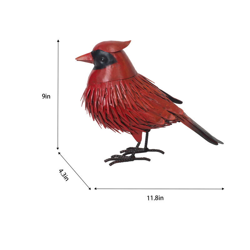 Metal Cardinal Statue