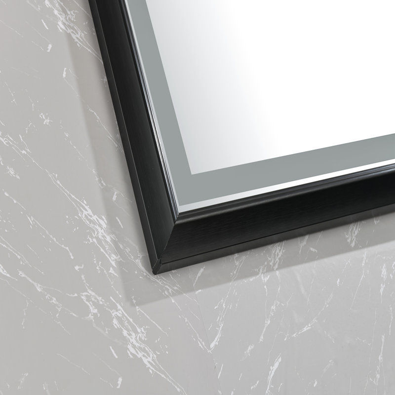 Miroir mural Daesia, Noir, noir, noir, noir, 38 po x 88 po