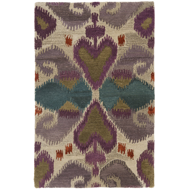 Kouerga Wool Pile Oriental Rug, Rectangle 5' x 8'