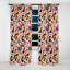 Rideau occultant Mid-Century à motif géométrique pastel Mid-Century I - 1 panneaux-107547075