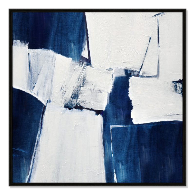 «Blue Midnight Plateau I» par Judith Shapiro, Espresso, H 31,5 po x l 31,5 po
