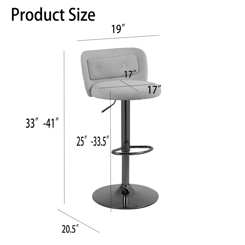 Tabouret de bar à hauteur réglable, Vert