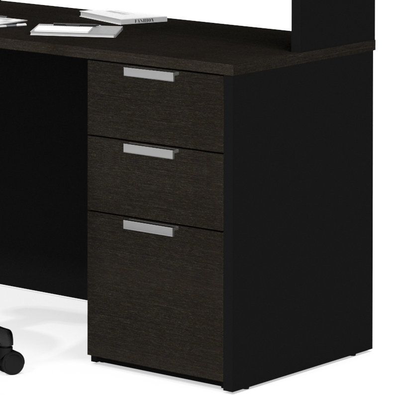 Glidden U-Shaped Executive Desk, Black