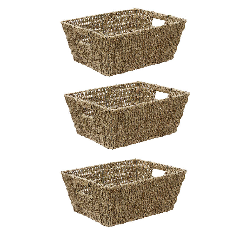 JVL Seagrass Decorative Basket