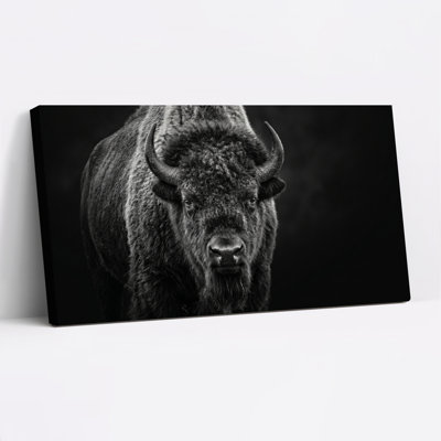 Bison Portrait Canvas Wall Art Set Of 1