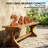 Wooden Outdoor Bench, Rustic Garden Bench Loveseat, Carbonized