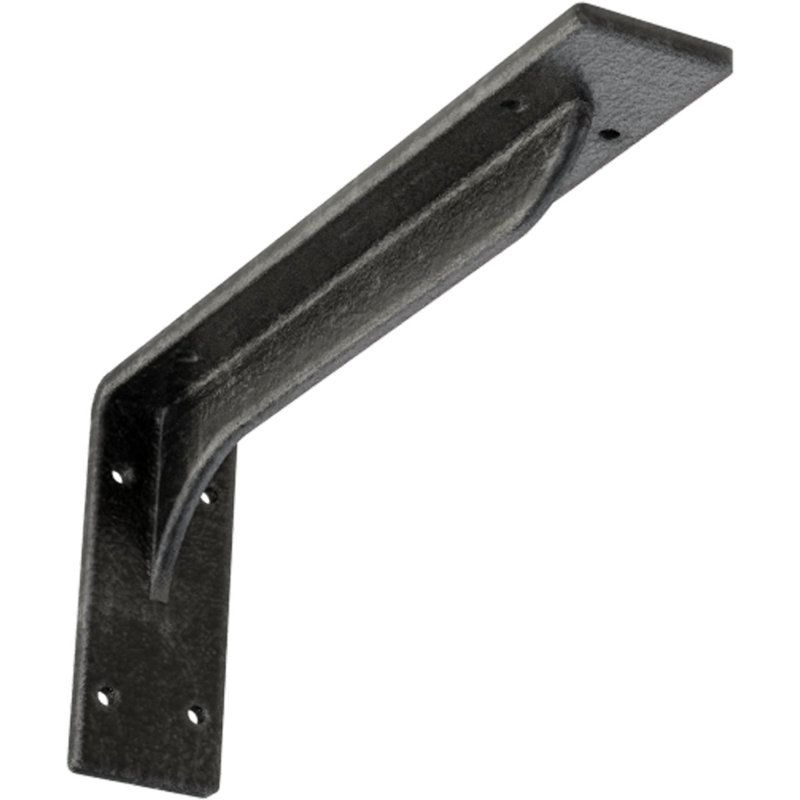 2"W x 12"D x 5 1/4"H Embrey Steel Bracket, Antiqued Silver, 5.25" H x 2" W x 12" D, Antiqued Silver