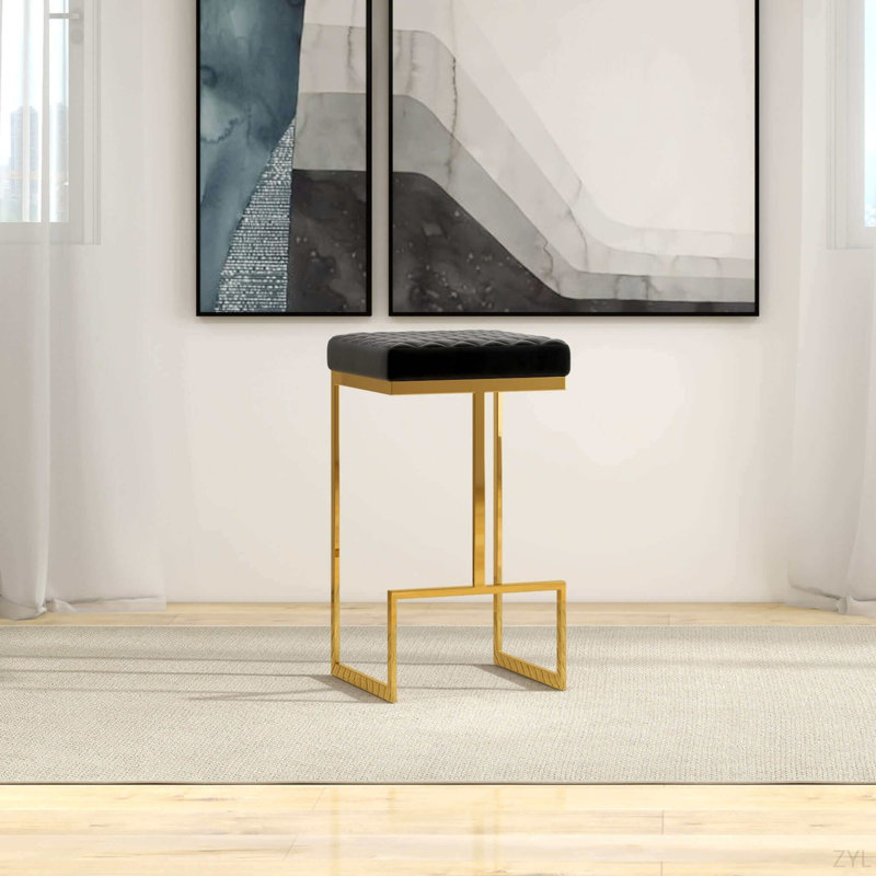 Tabouret rembourré Mid-Century