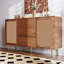 Rattan Cabinet with 2 Doors, 3 Drawers & Adjustable Shelves